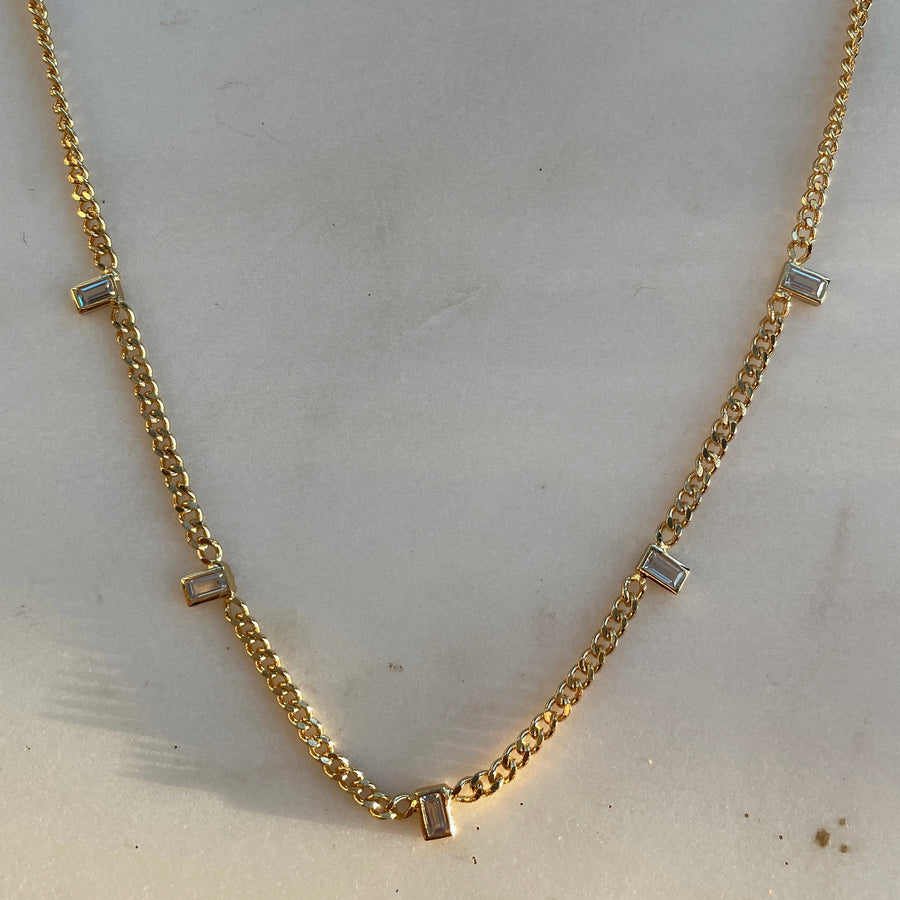 Bezel Dainty Cuban Chain