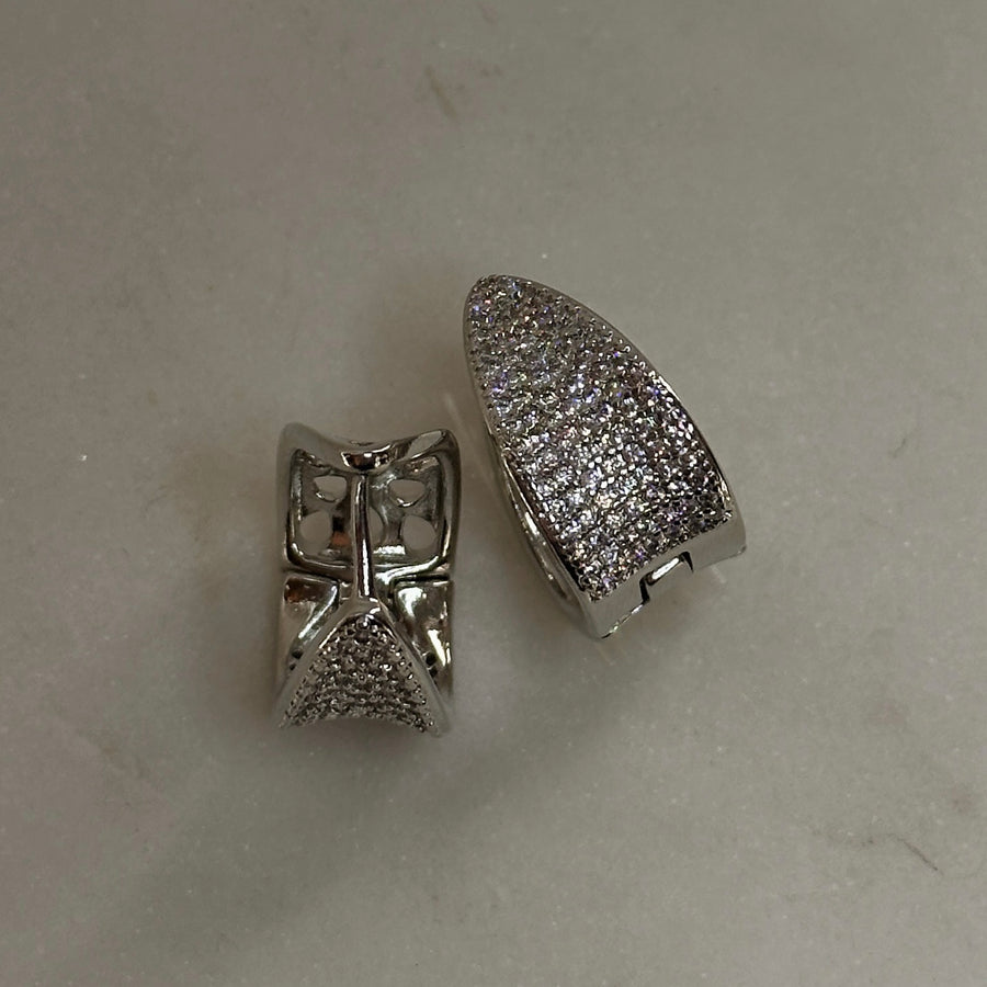 Tear Pave Earrings