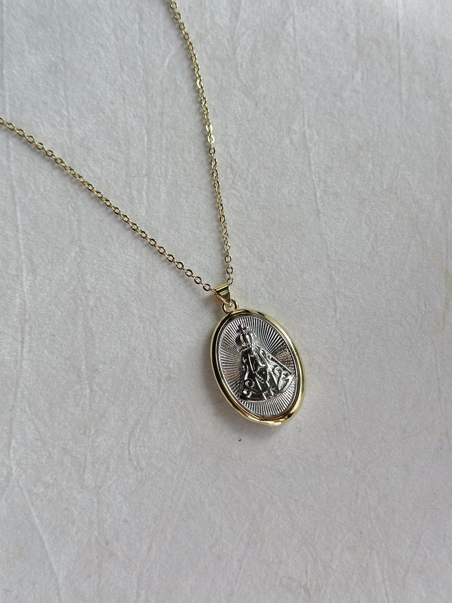 Two toned Virgin Necklace