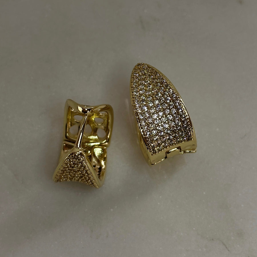 Tear Pave Earrings