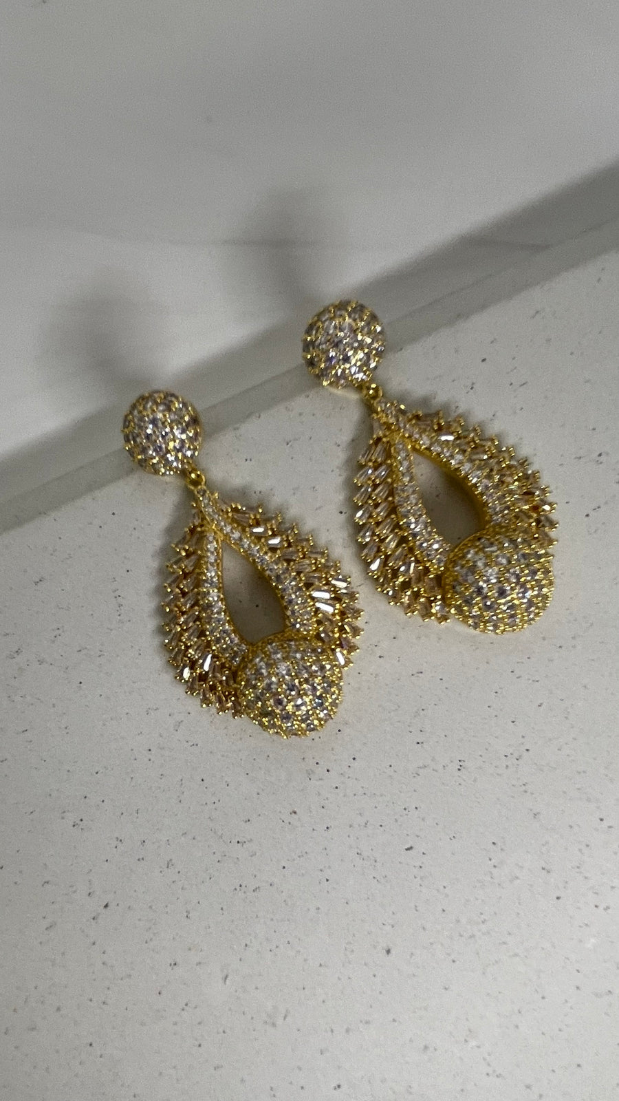 Teardrop Golden Earrings