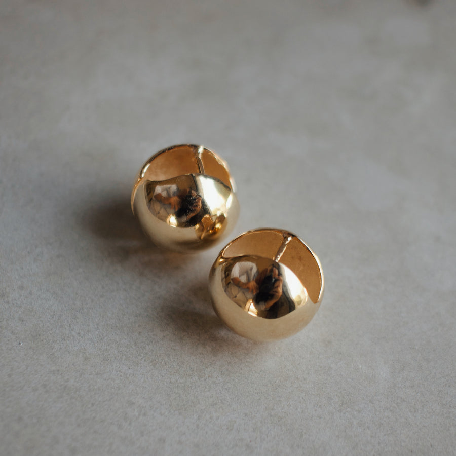 Golden Sphere Earrings