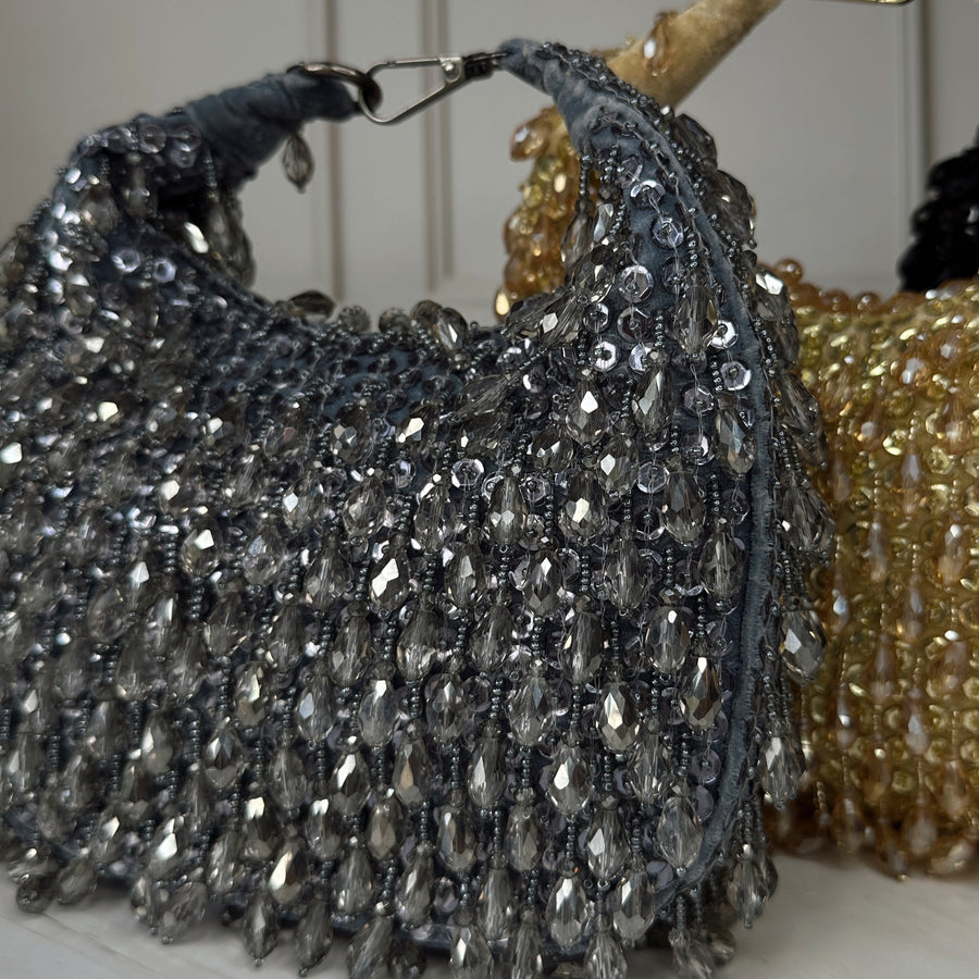 Sequined Crystal Pouch Bag