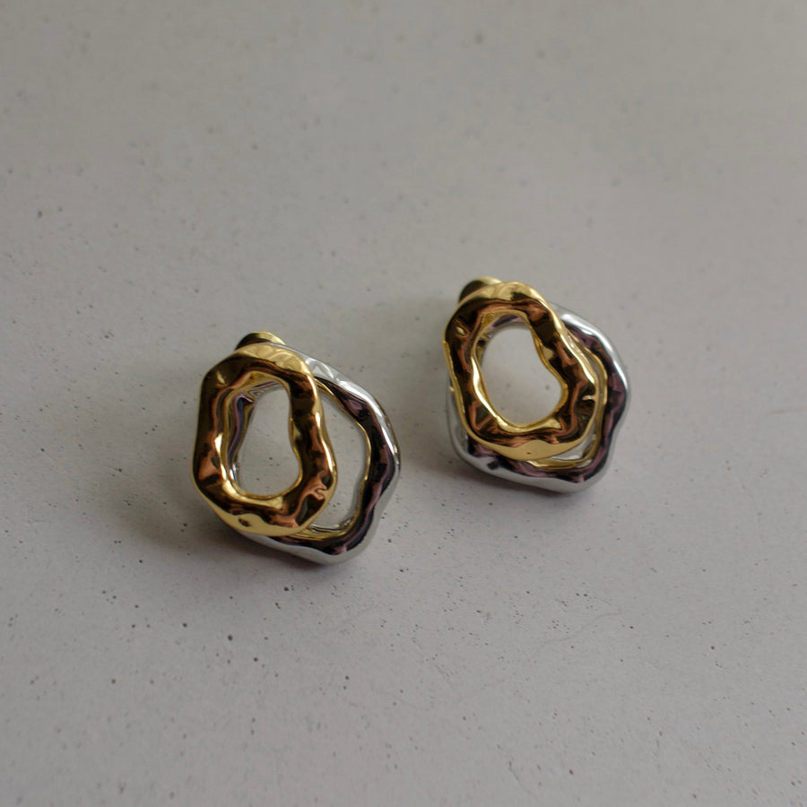 Two Tone Abstract Studs