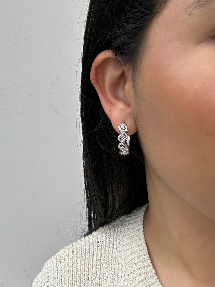 Serenity Crystal Hoops