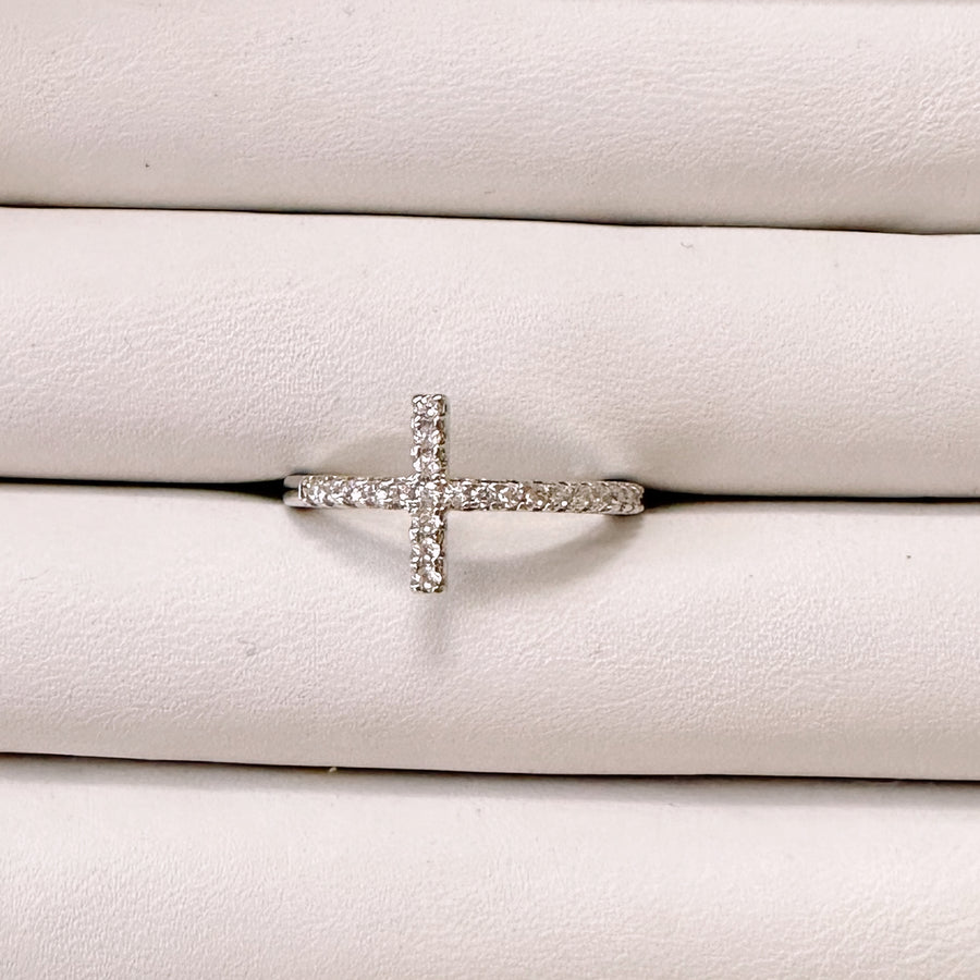 Cross Silver Ring