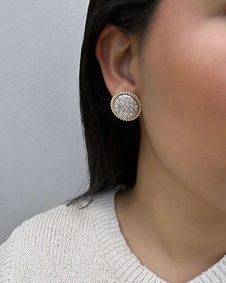 Royal Button Earrings
