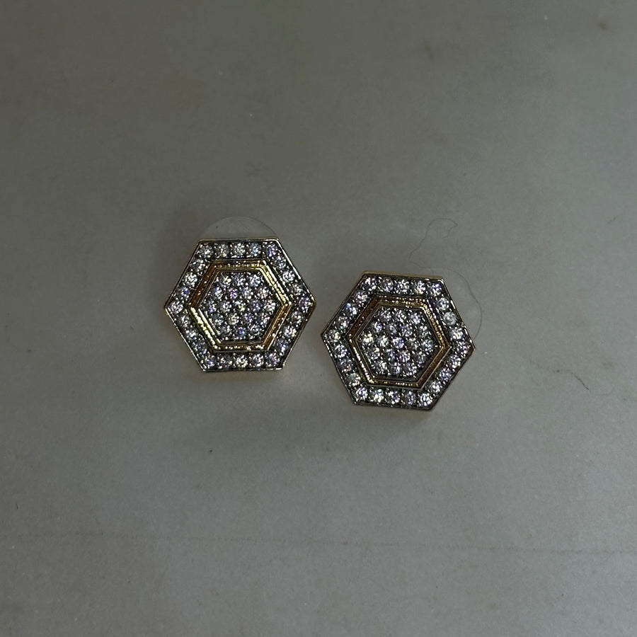 Hexagon Sparkly Earrings
