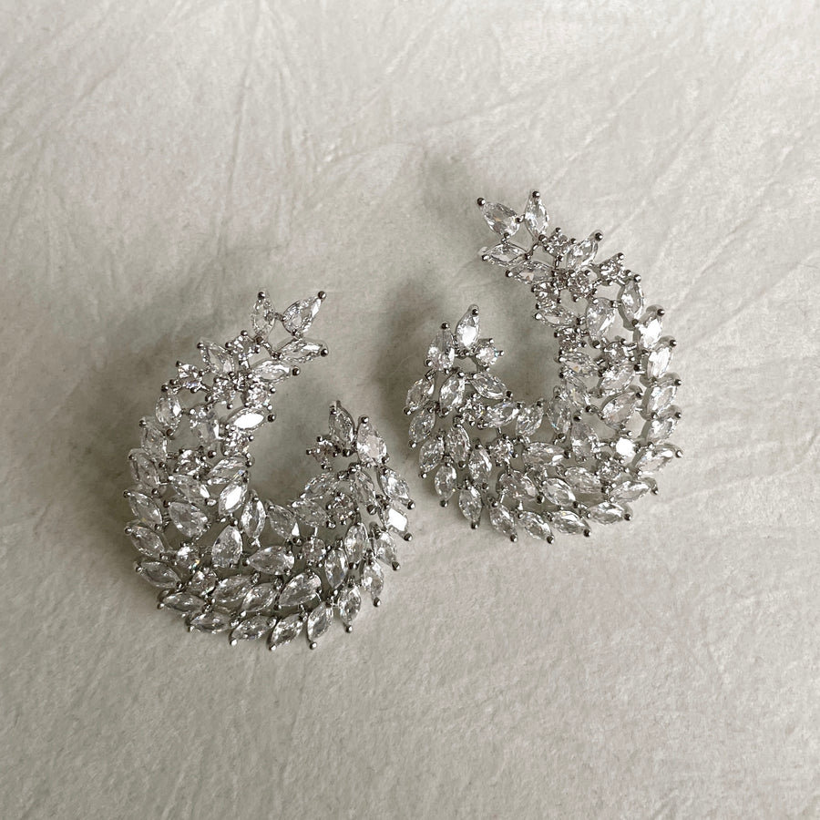 Half Wreath CZ Earrings