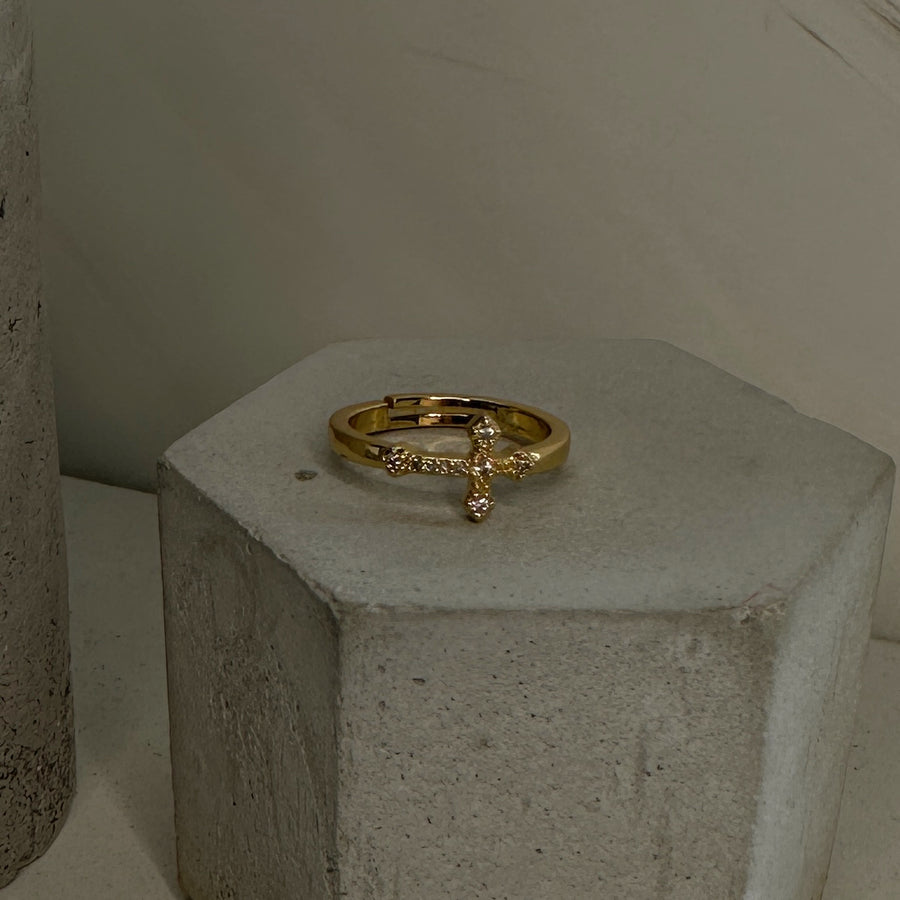 Golden Cross Ring