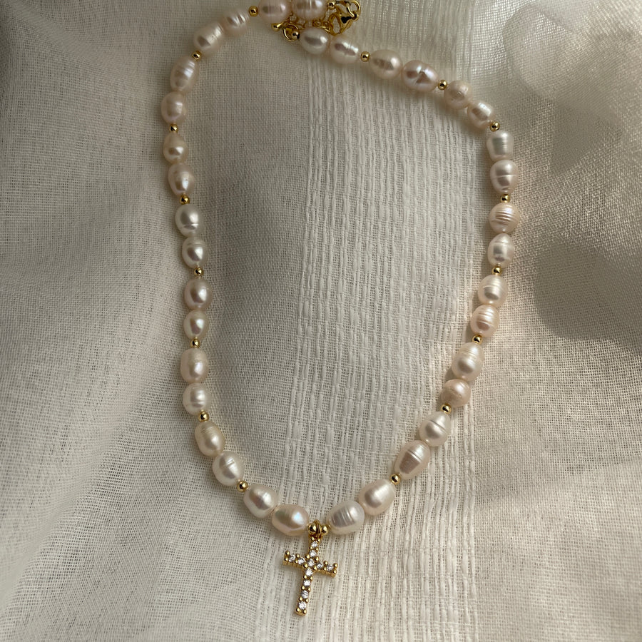 Faith Pearl Necklace