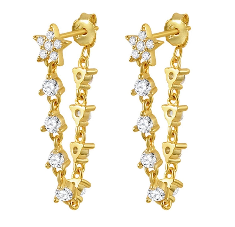 Dangling Dainty Stars Earrings