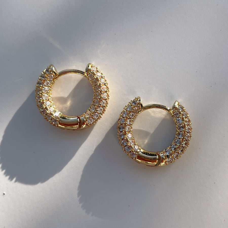 Pave Mini Hoops