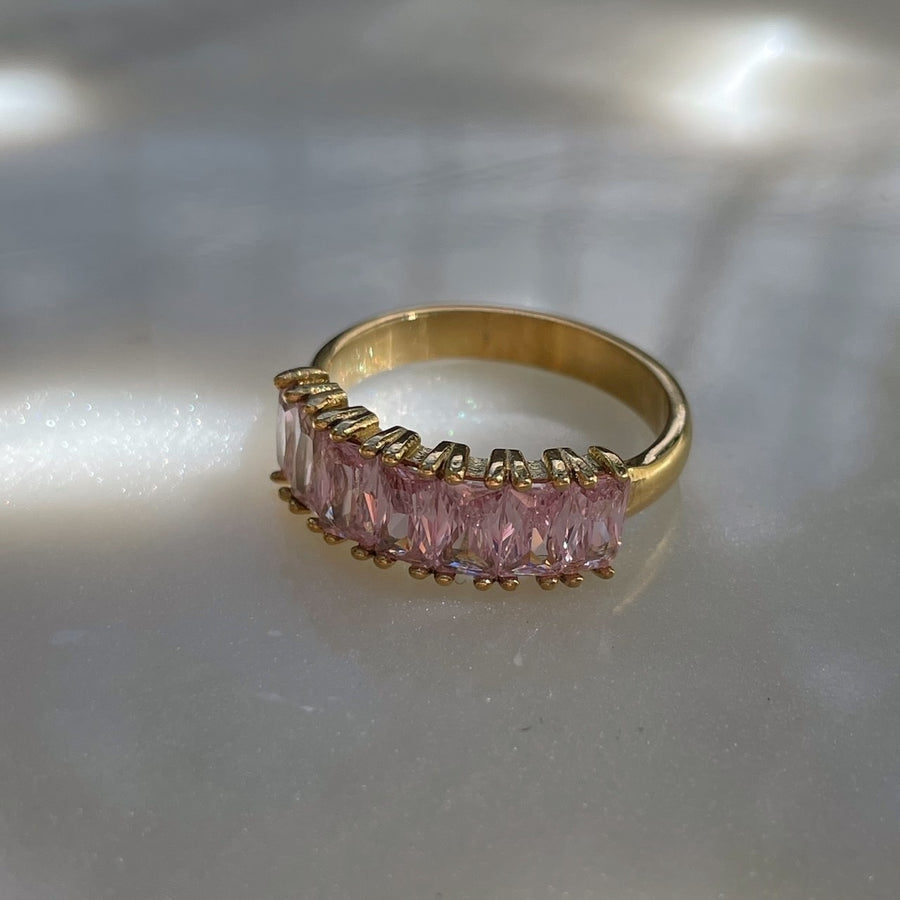 Crystal Baguette Ring